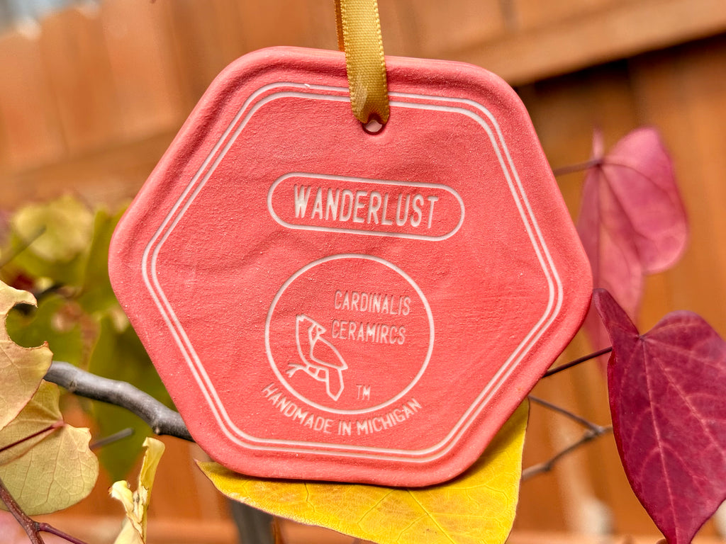 Michigan Collection: Wanderlust - Michigan Rose on White Porcelain